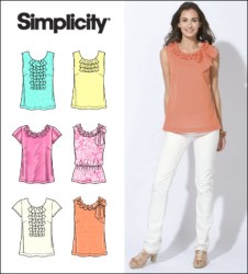 2599 CUTE SUMMER TOPS SS/ SLEEVELESS PATTERN 12-20 BCD
